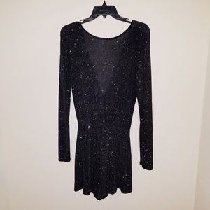 Charlotte Russe Black Sparkly Romper